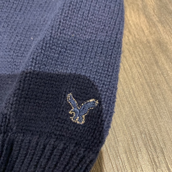 Navy Cardigan with Ribbon belt - Picture 2 of 5